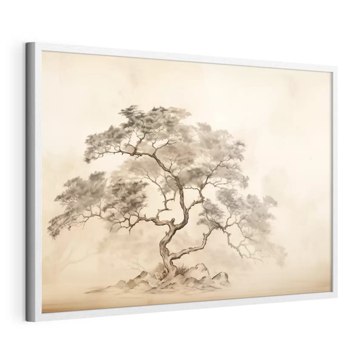 Poster Un arbre sur une colline f44523