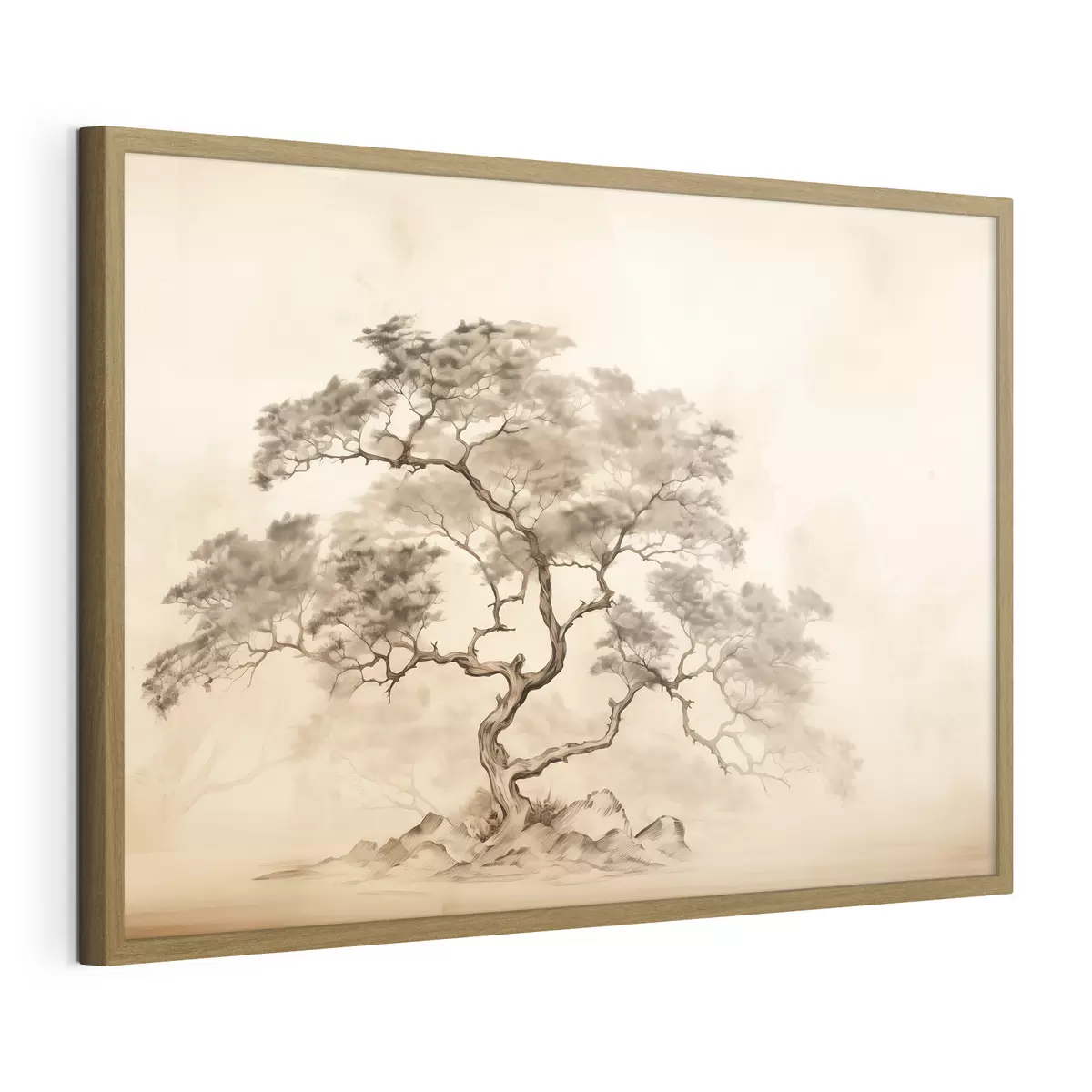 Poster Un arbre sur une colline f44523
