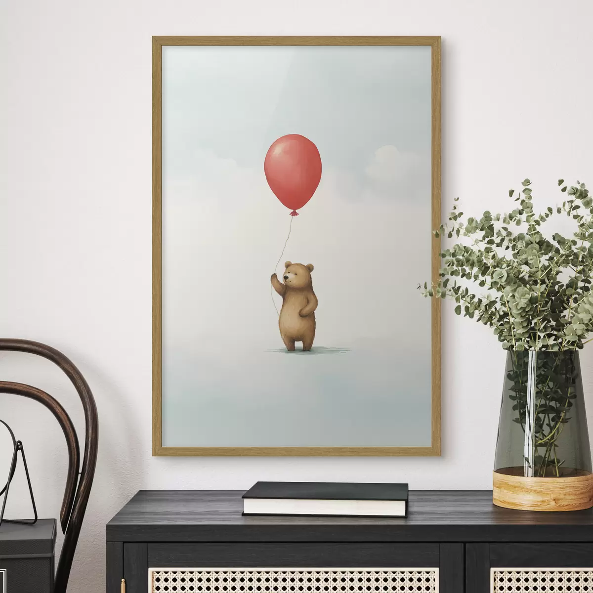 Poster Ourson et ballon f44535