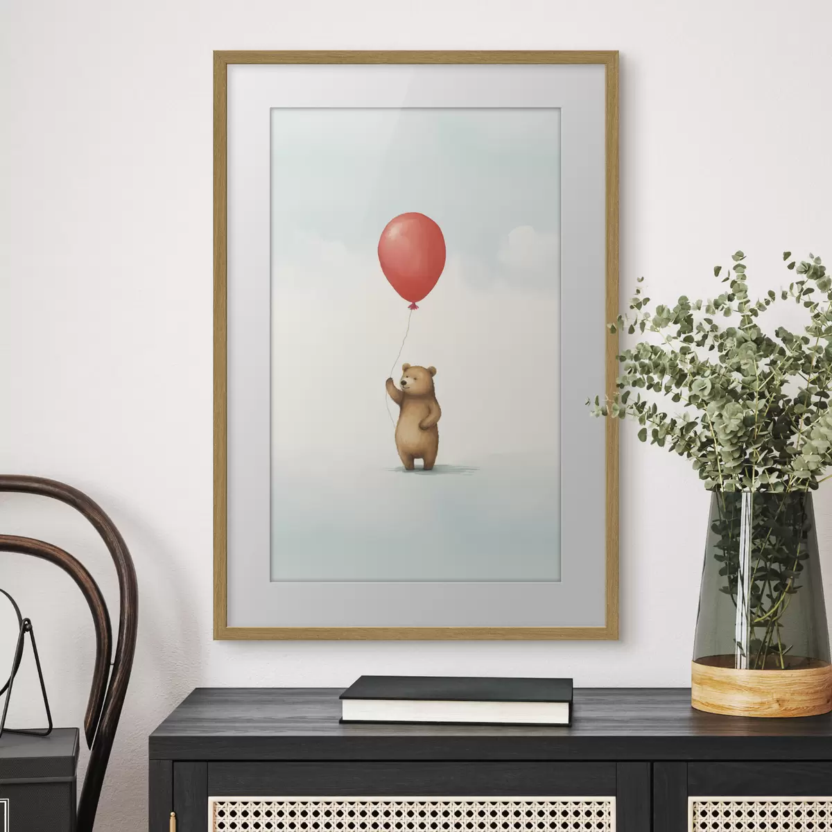Poster Ourson et ballon f44535