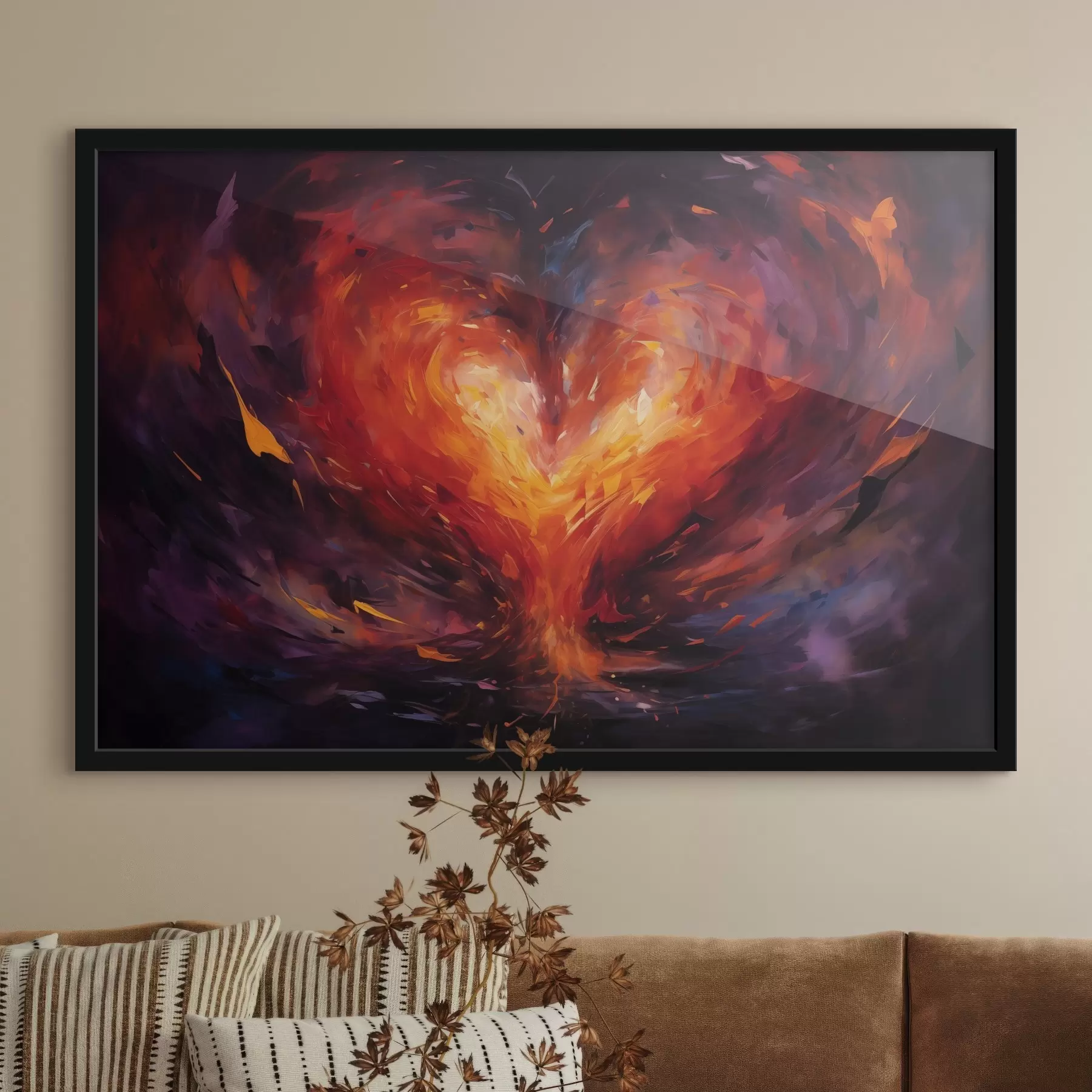 Papier peint Coeur ardent f44537