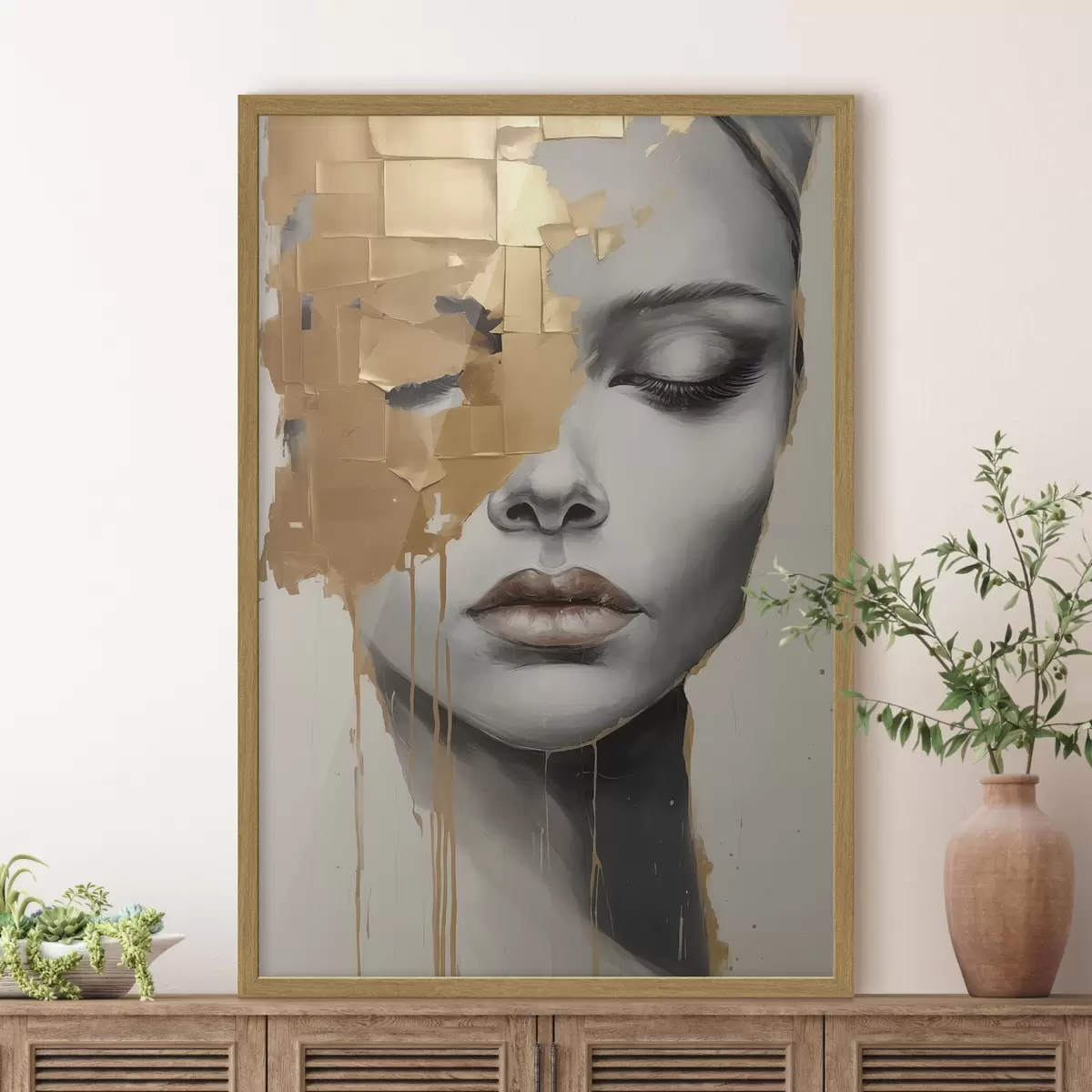 Poster Image de visage abstrait f44570