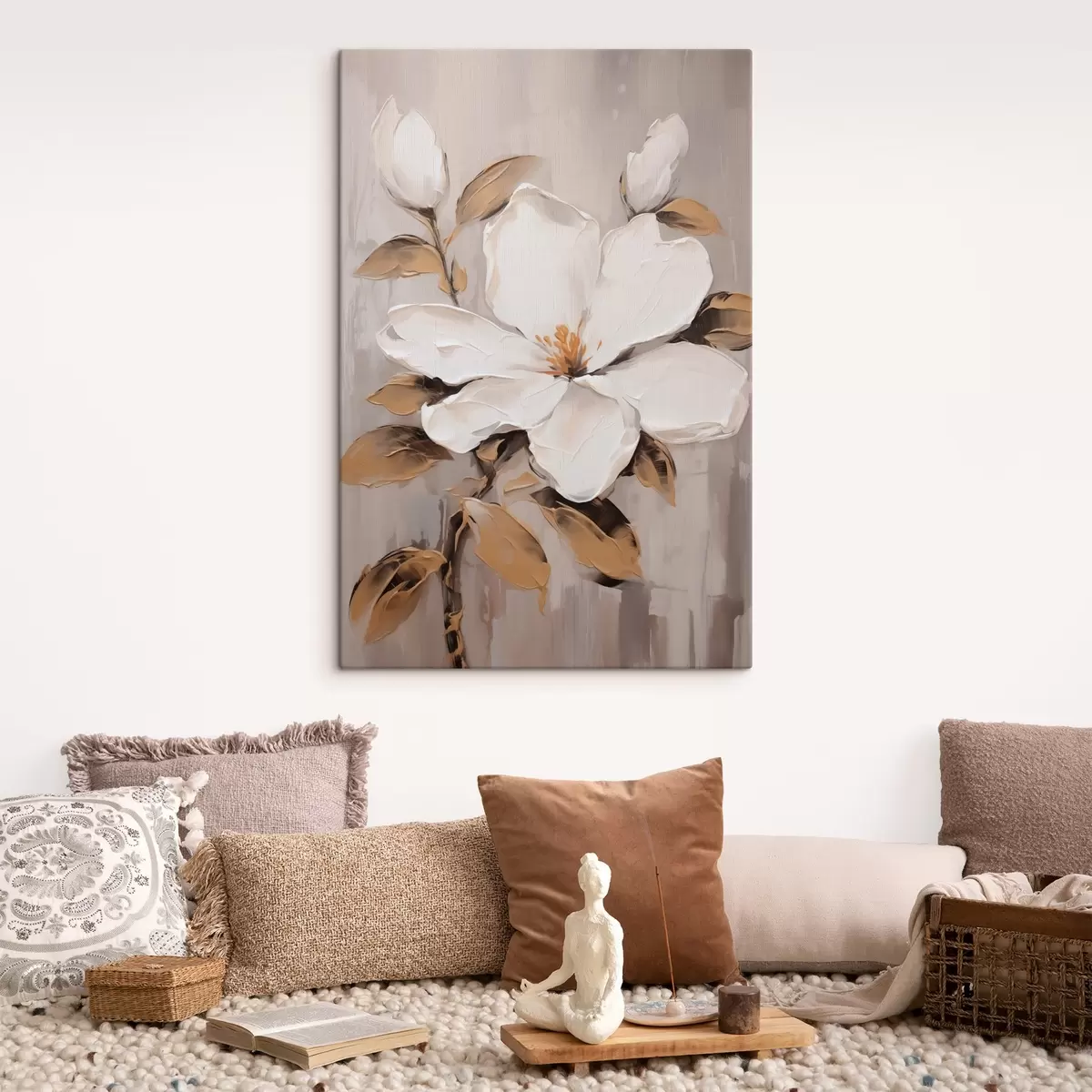 Tableau Peinture d'imitation de grandes fleurs s44581