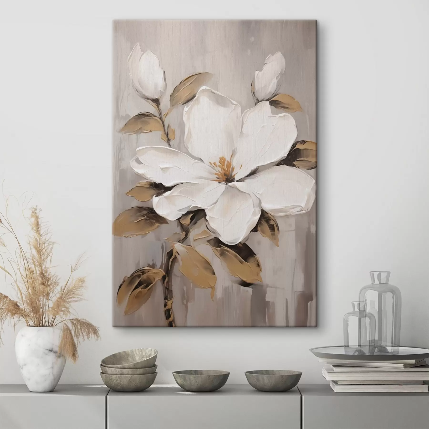 Tableau Peinture d'imitation de grandes fleurs s44581