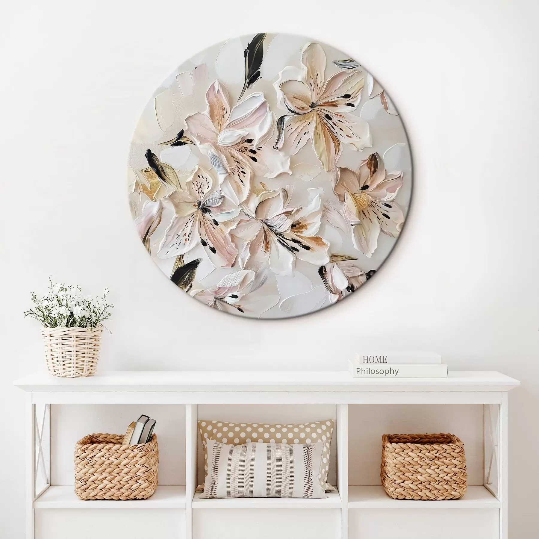 Tableau Peinture imitation fleurs délicates r44588