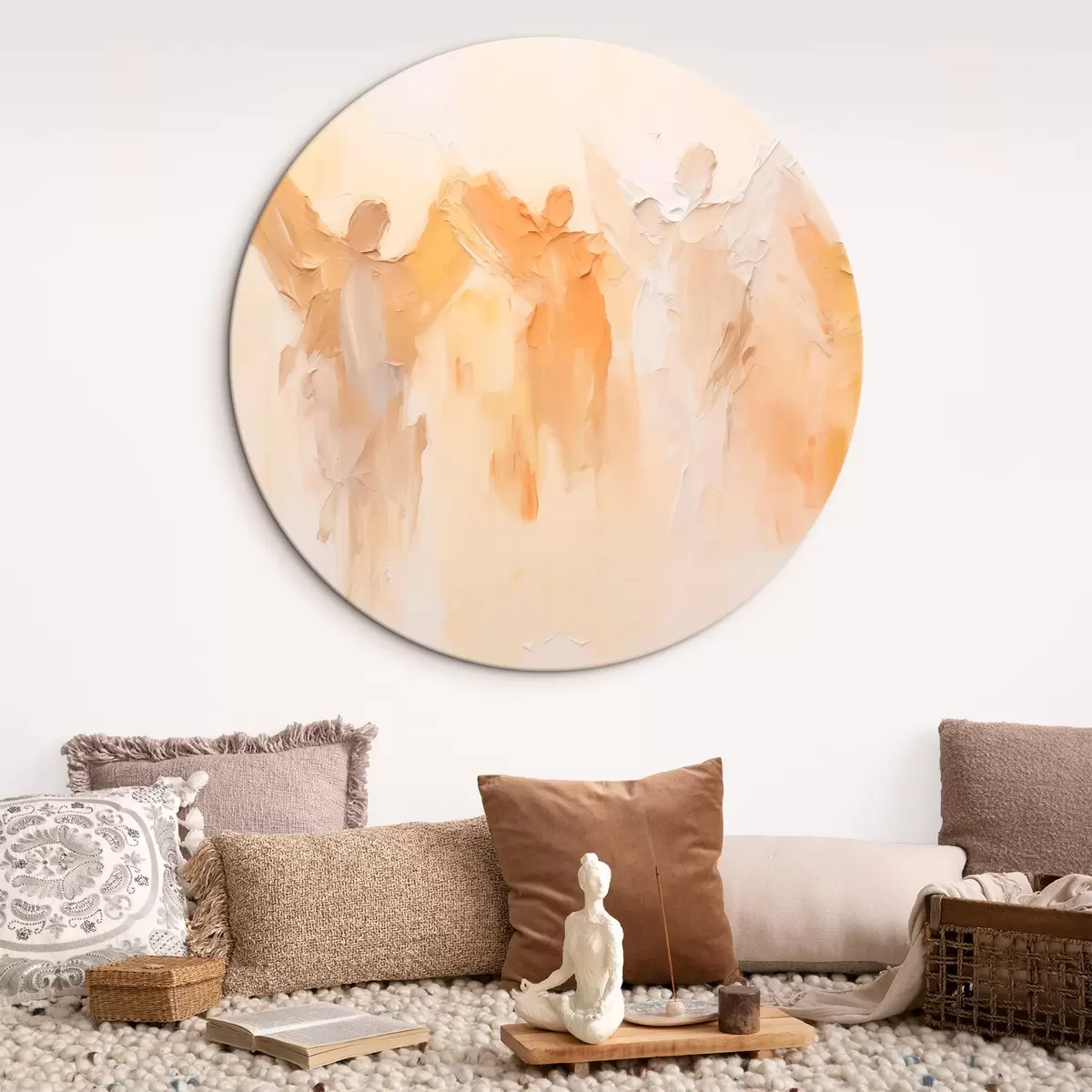 Tableaux rondes Angels abstract r44595