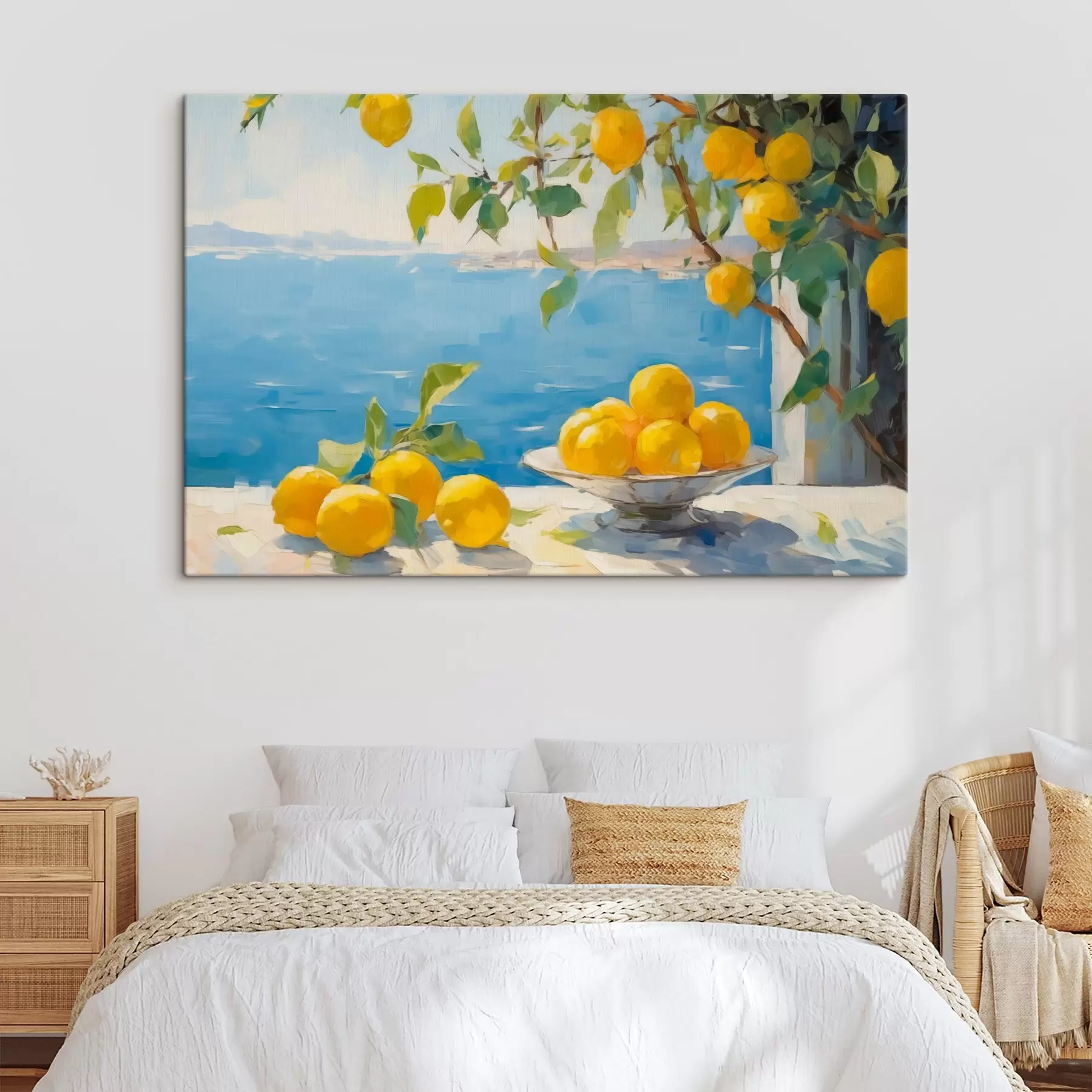 Tableau Citrons contre la mer s44649