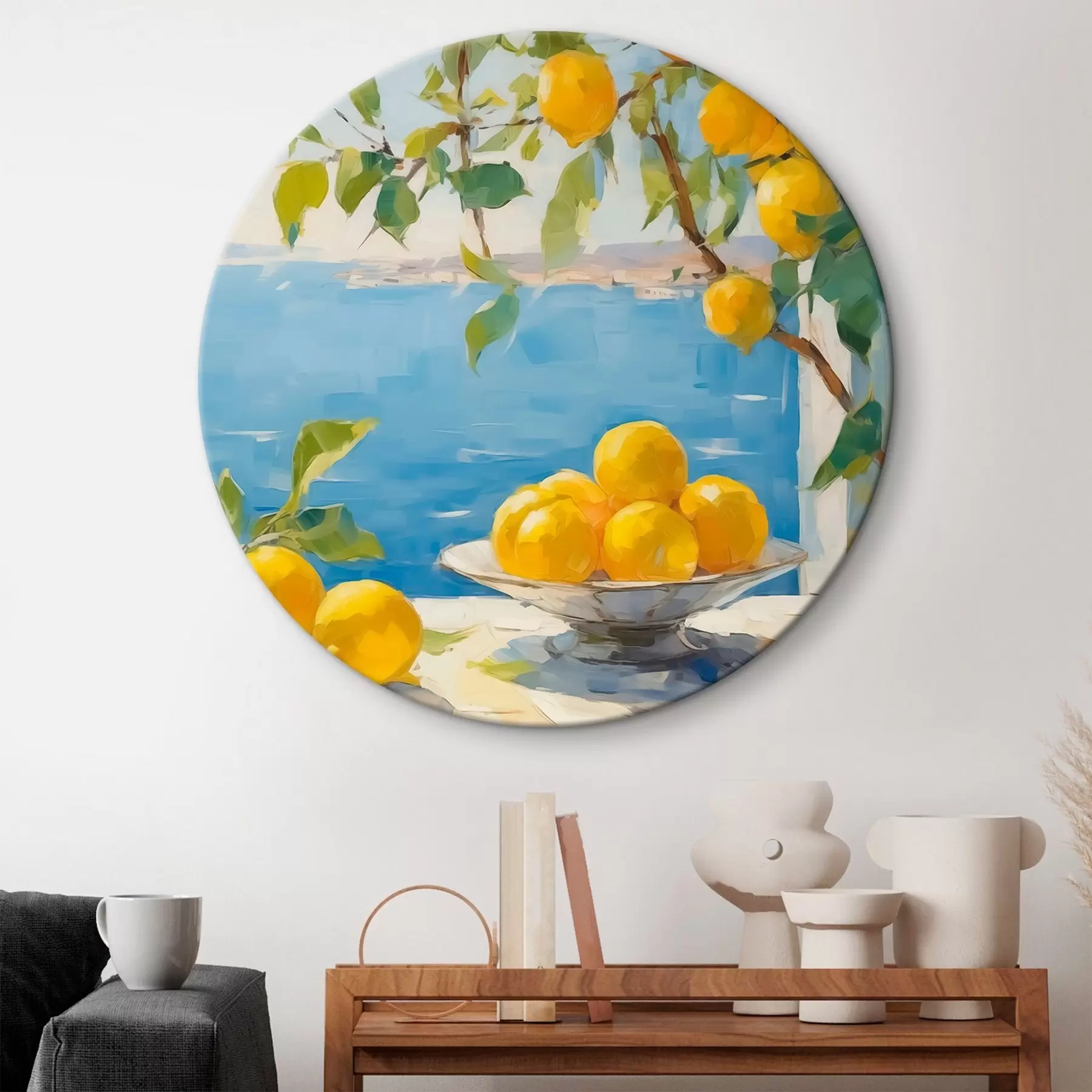Tableau Citrons contre la mer r44649