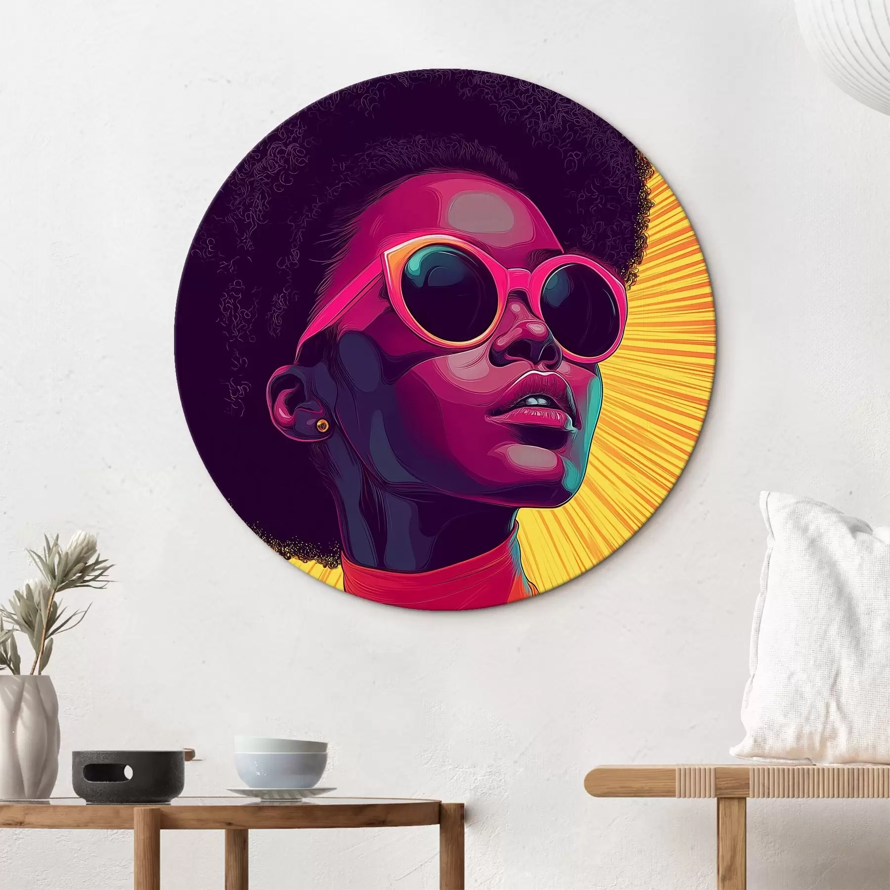 Tableau Fille avec des lunettes, pop art r44620