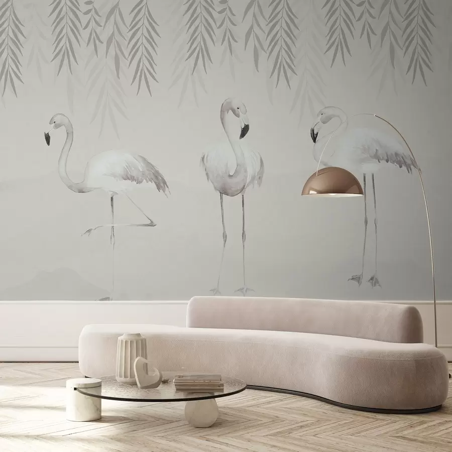 Papier peint Trois flamants roses w09168v2