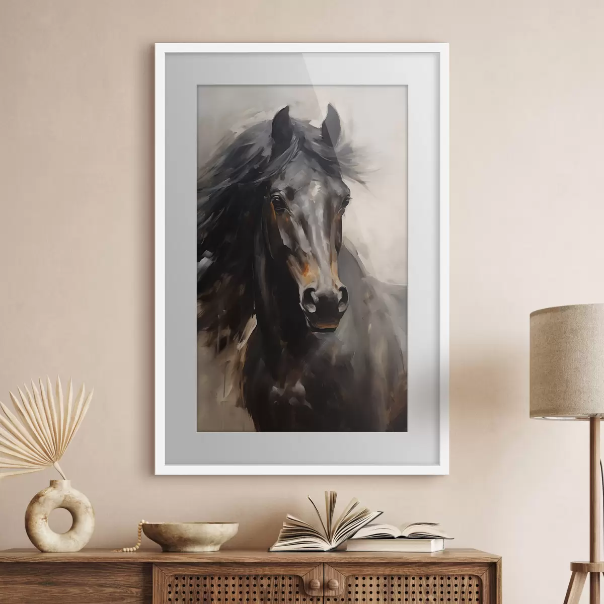 Poster Cheval noir f44662