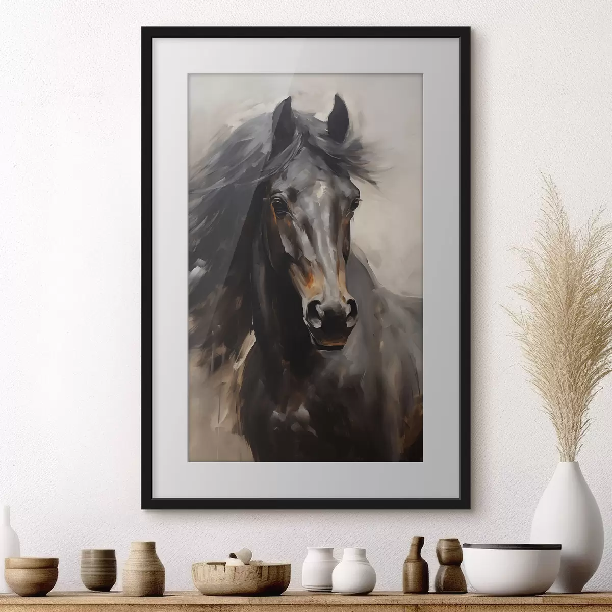 Poster Cheval noir f44662
