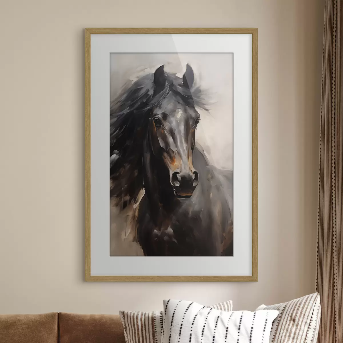 Poster Cheval noir f44662