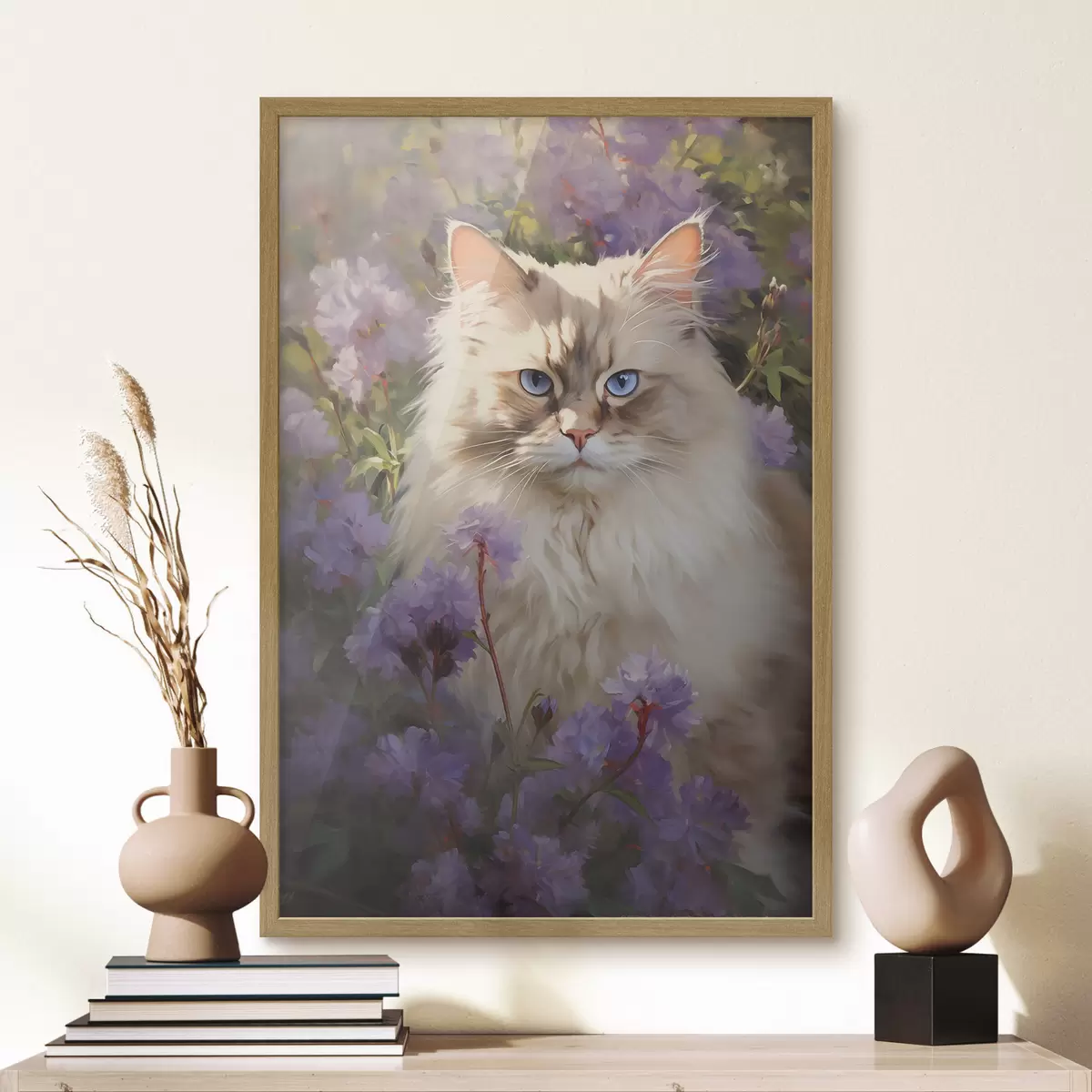 Poster Chat en fleurs f44663