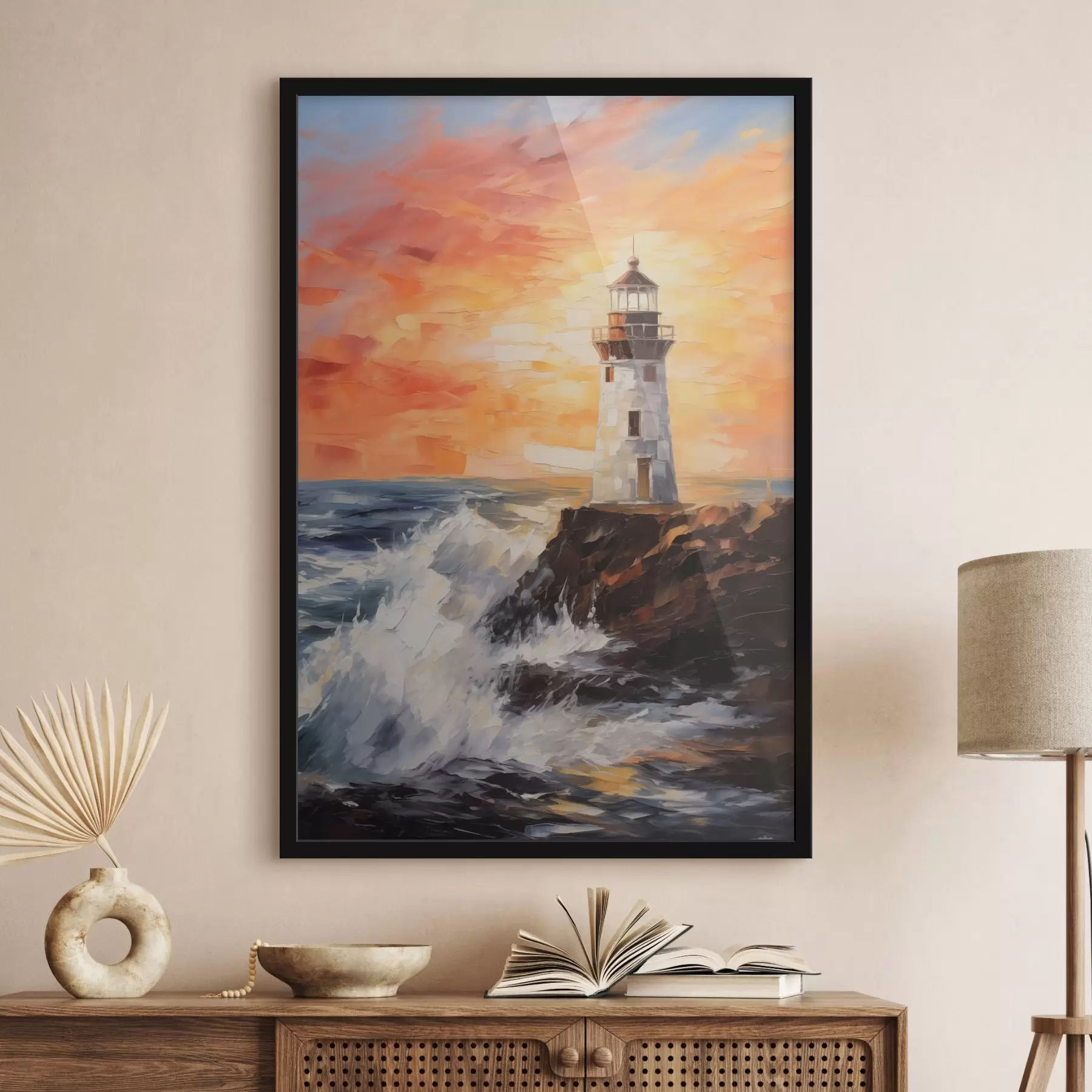Papier peint Phare au coucher du soleil f44674