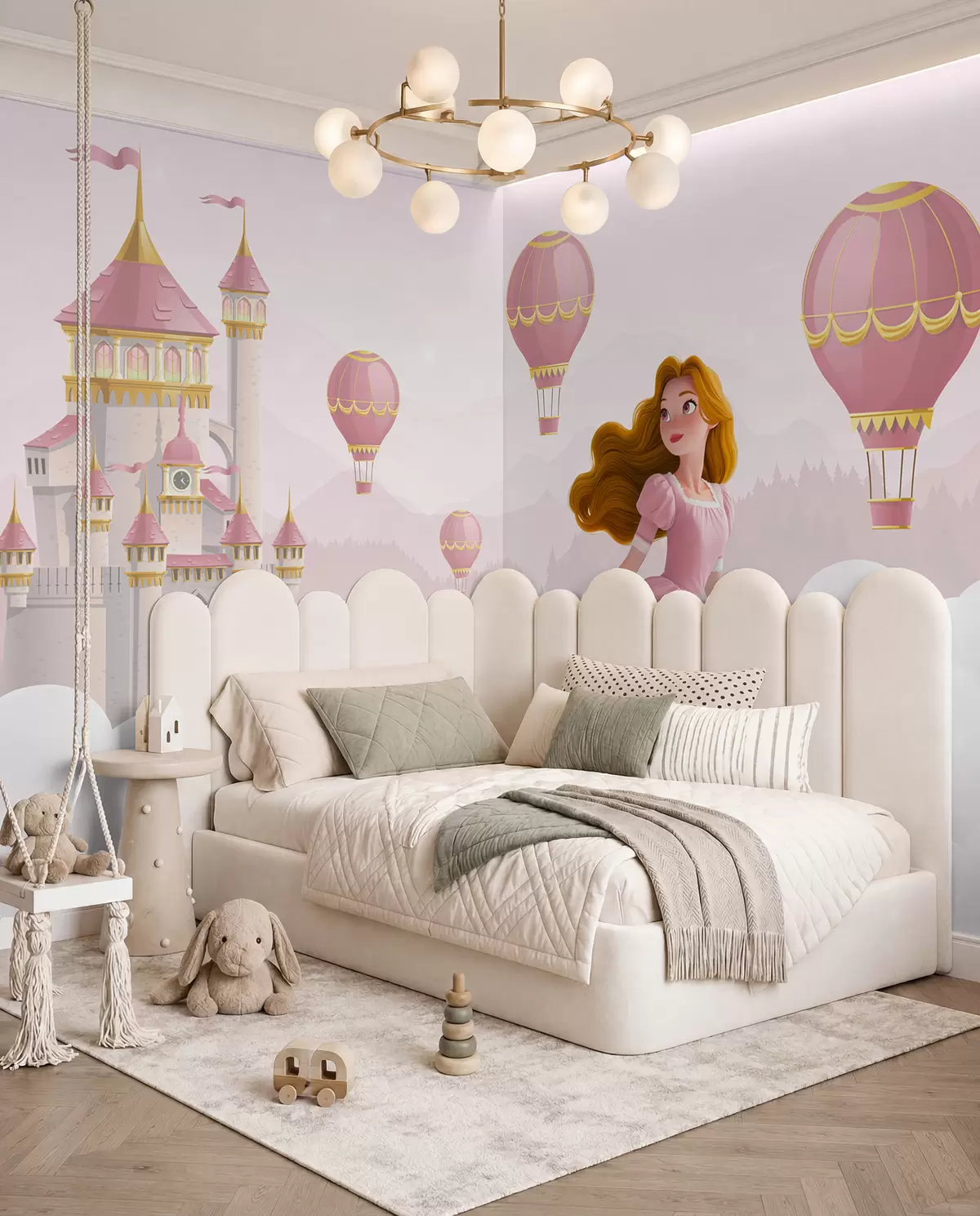 Papier peint Ballons sur le château w04015v1