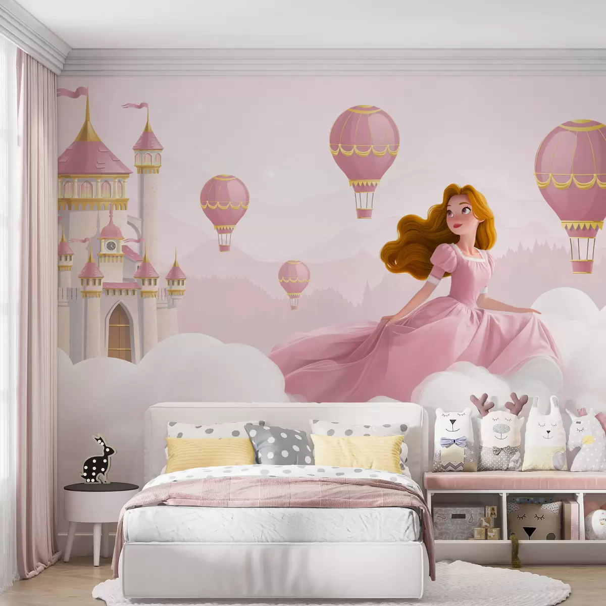 Papier peint Ballons sur le château w04015v1