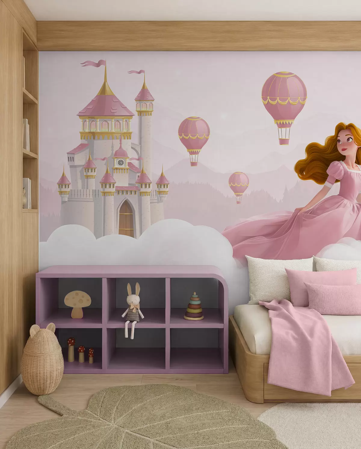 Papier peint Ballons sur le château w04015v1