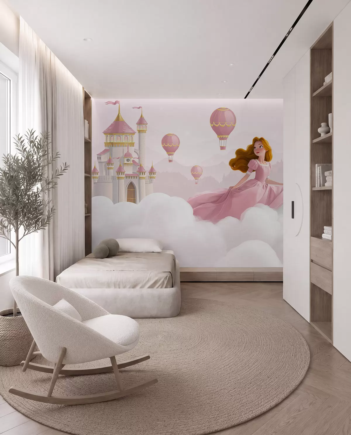 Papier peint Ballons sur le château w04015v1