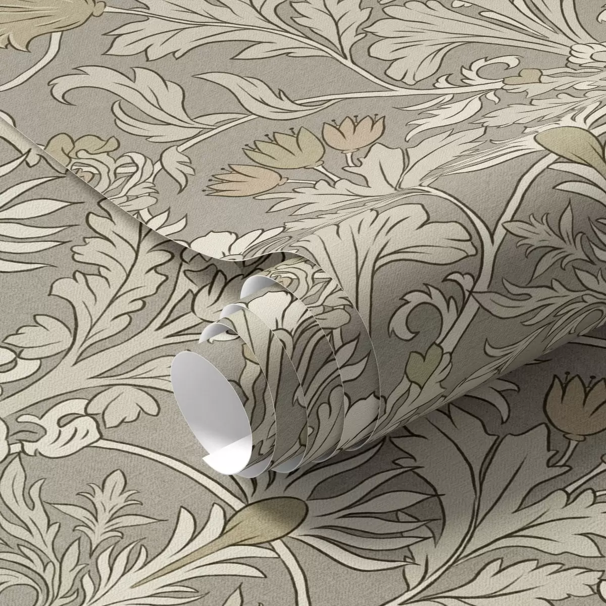 Papier peint Ornement floral classique dans le style de William Morris a00171