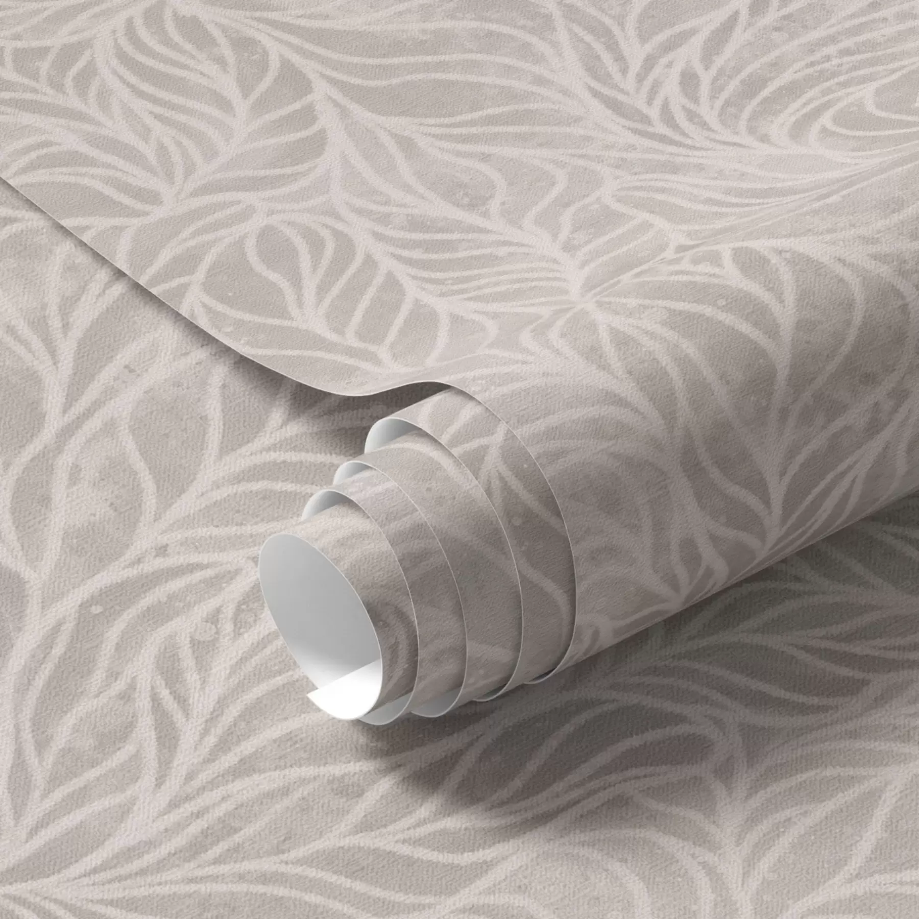 Papier peint Texture abstraite beige avec des lignes douces de feuilles a00179