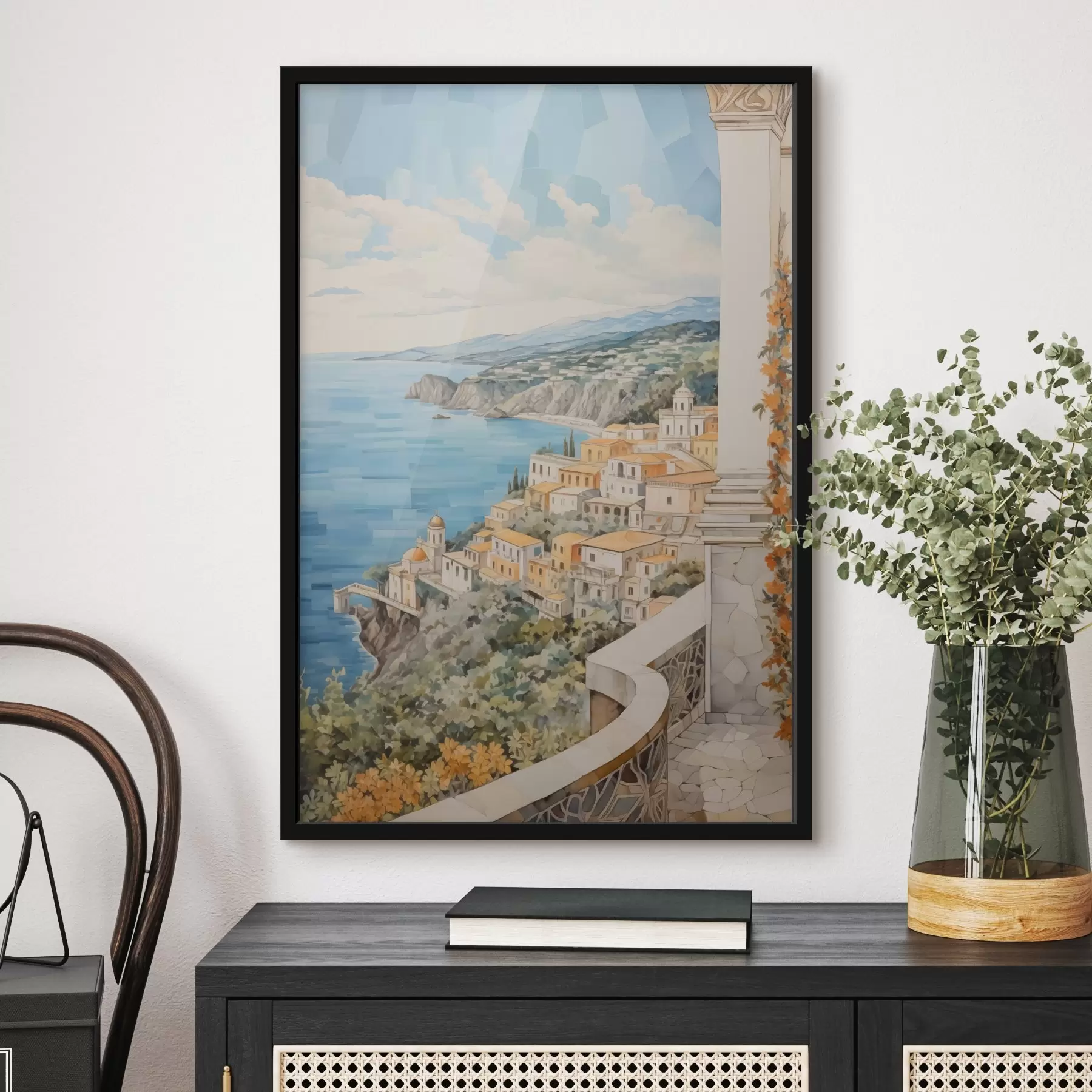Papier peint Ville au bord de la mer f44694