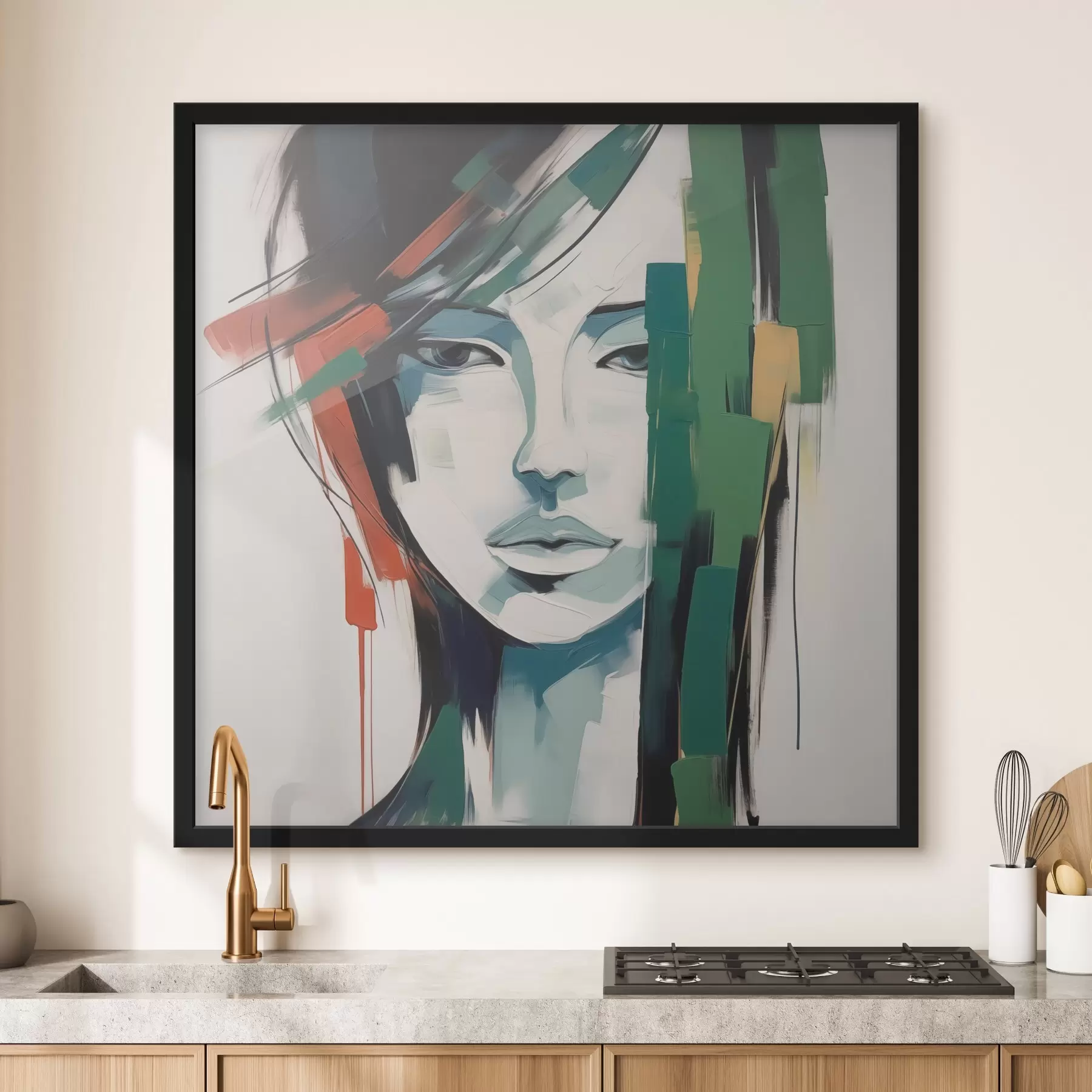 Papier peint Portrait lumineux imitation peinture f44698