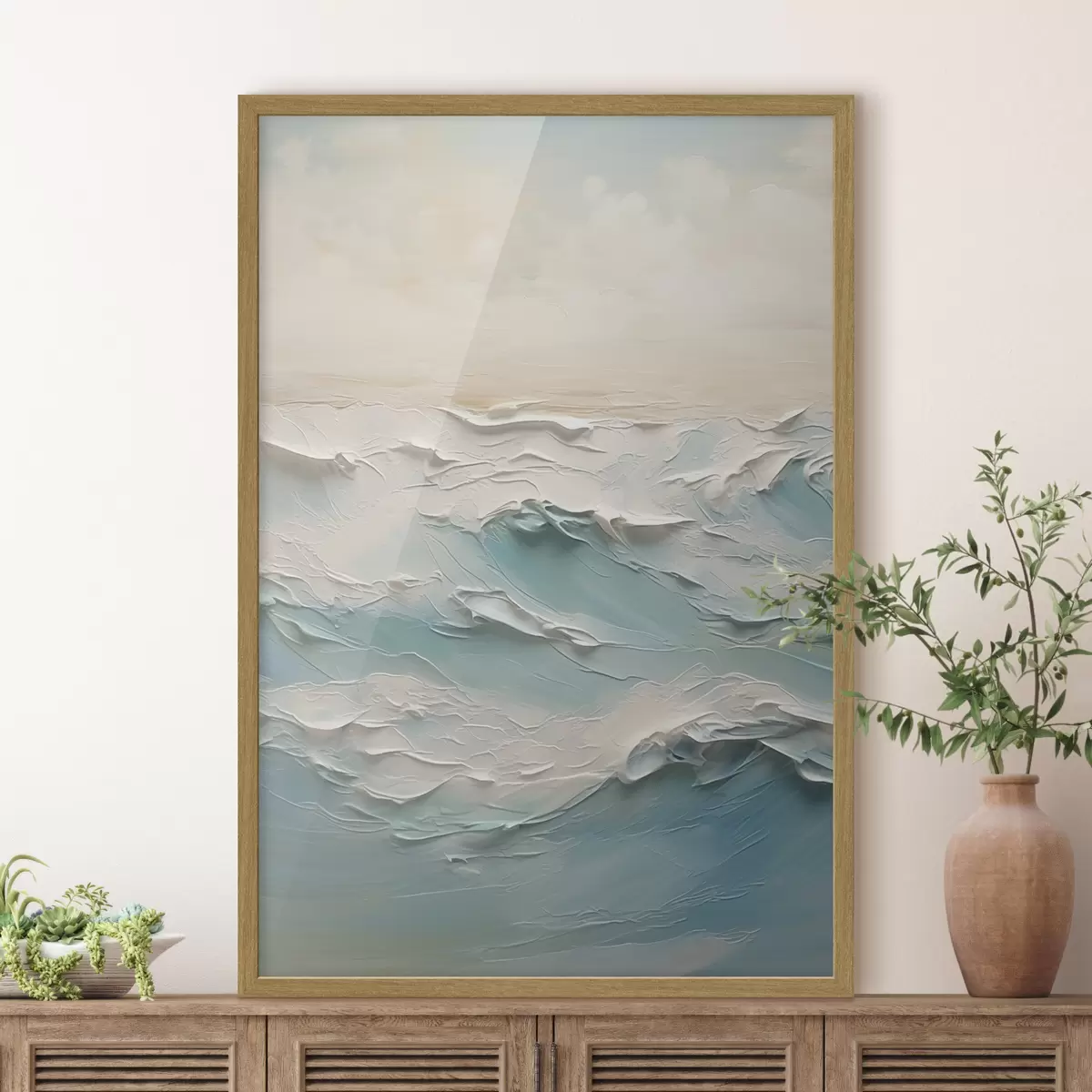 Poster Peinture imitation mer f44709