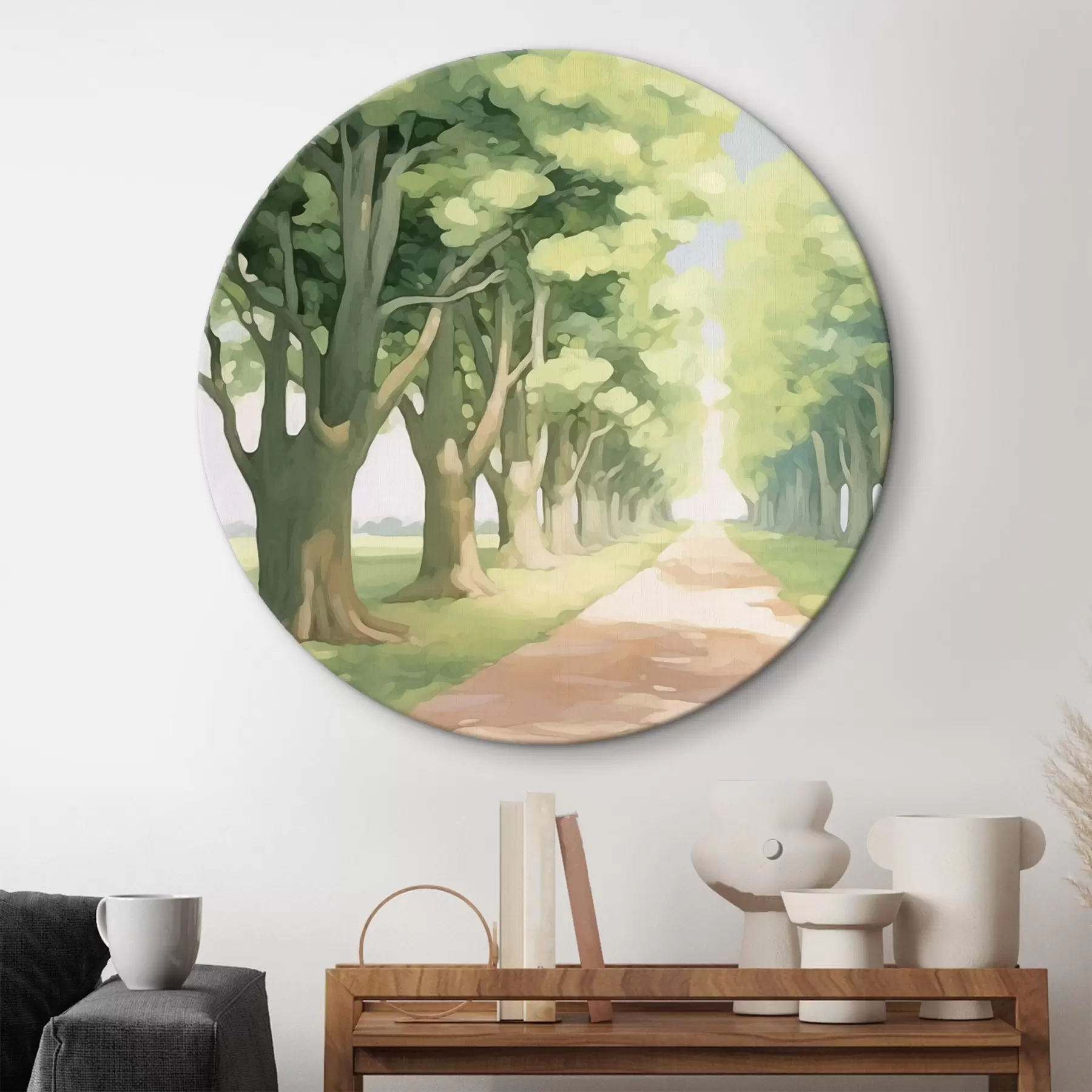 Tableau Allée d'arbres le long du chemin r44727