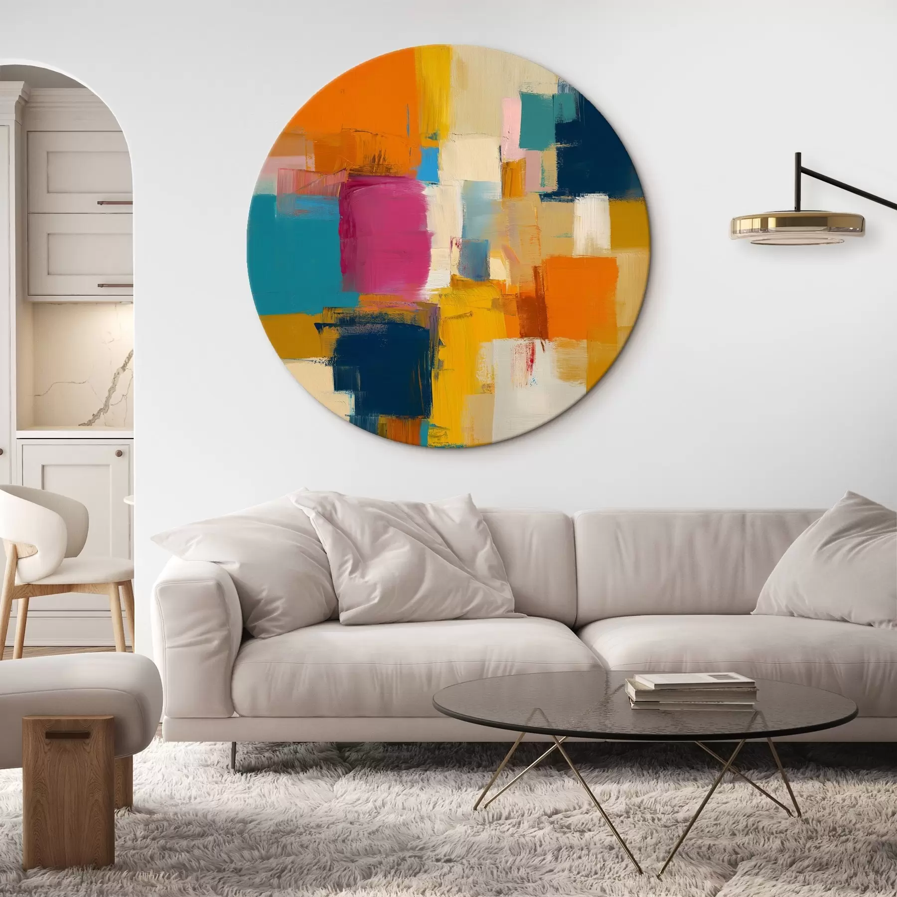 Tableau Taches de couleur dans un style contemporain r44753