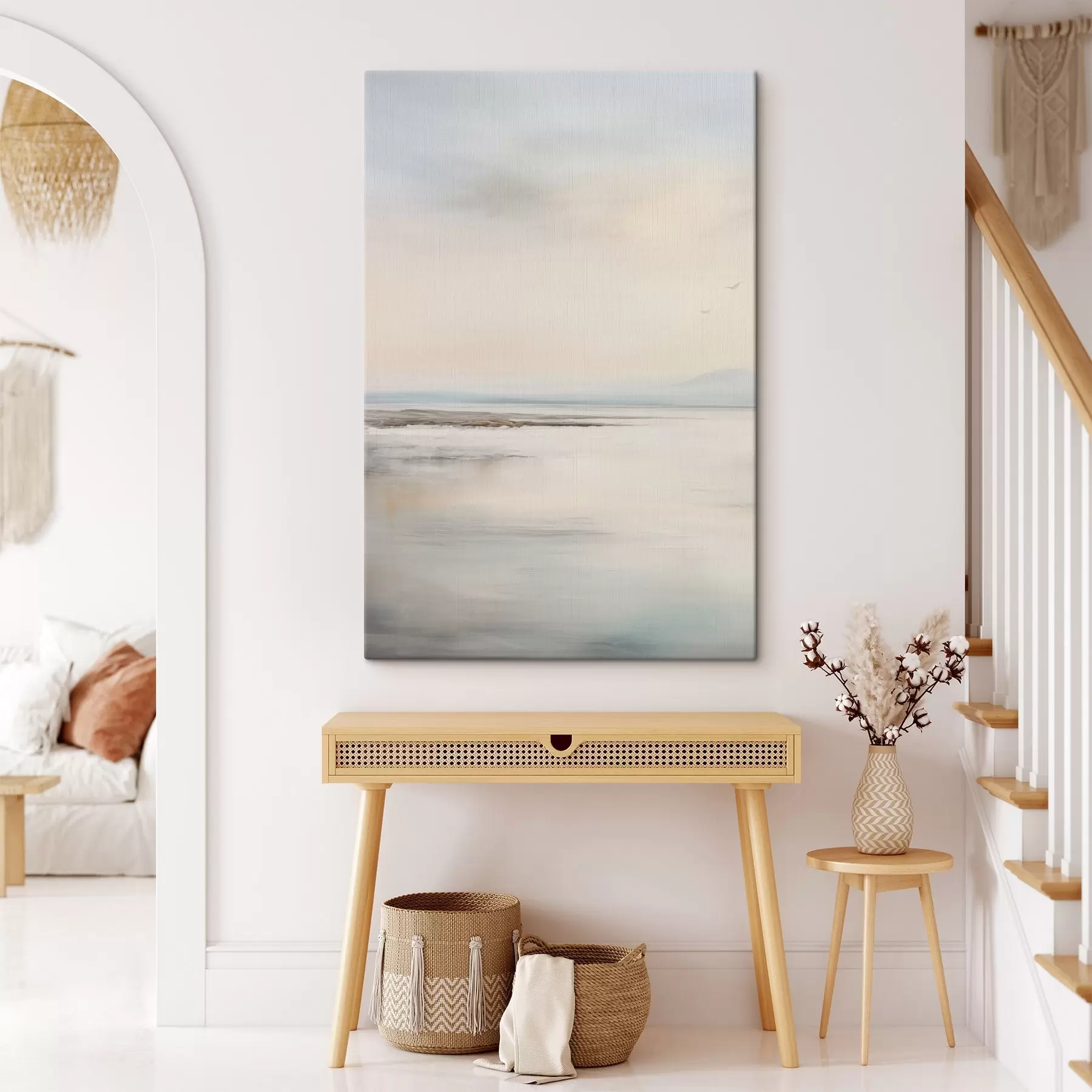 Tableau Mer pastel avec horizon s44746