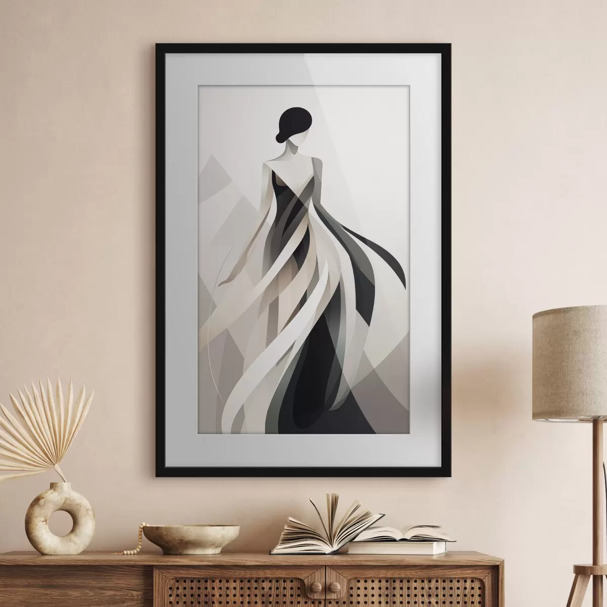 Poster Figure abstraite en robe longue f44750