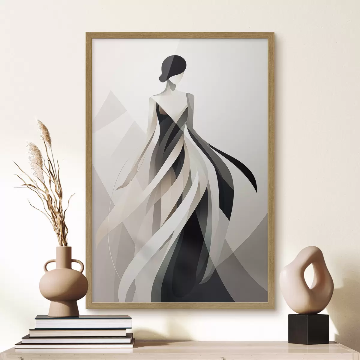 Poster Figure abstraite en robe longue f44750