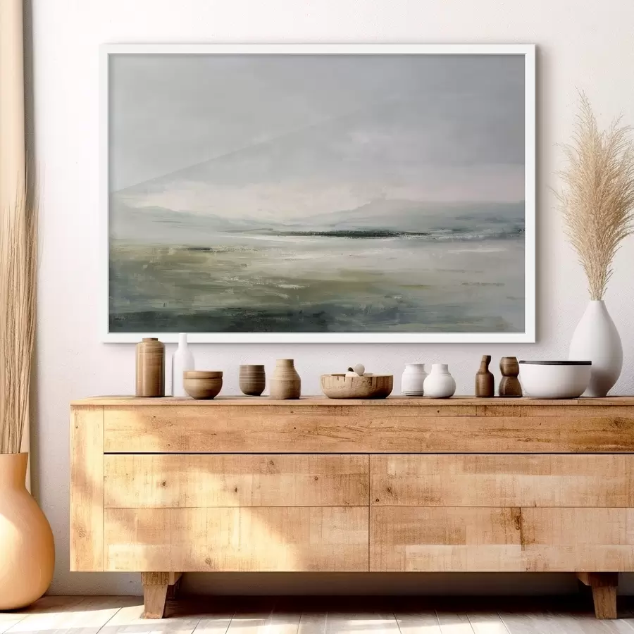 Papier peint Paysage minimaliste avec brouillard f44756