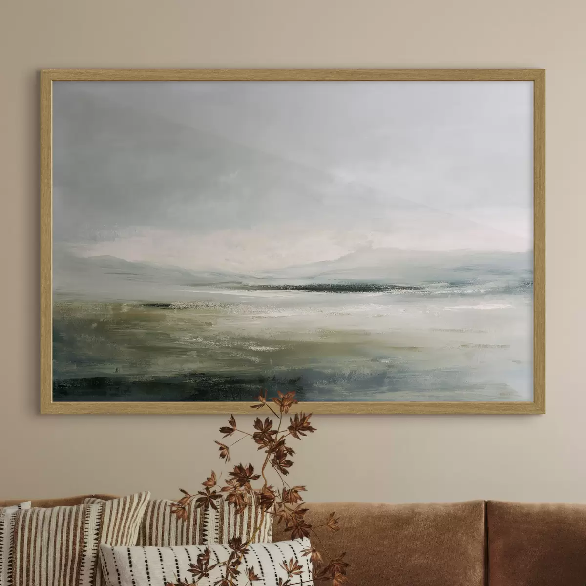 Poster Paysage minimaliste avec brouillard f44756