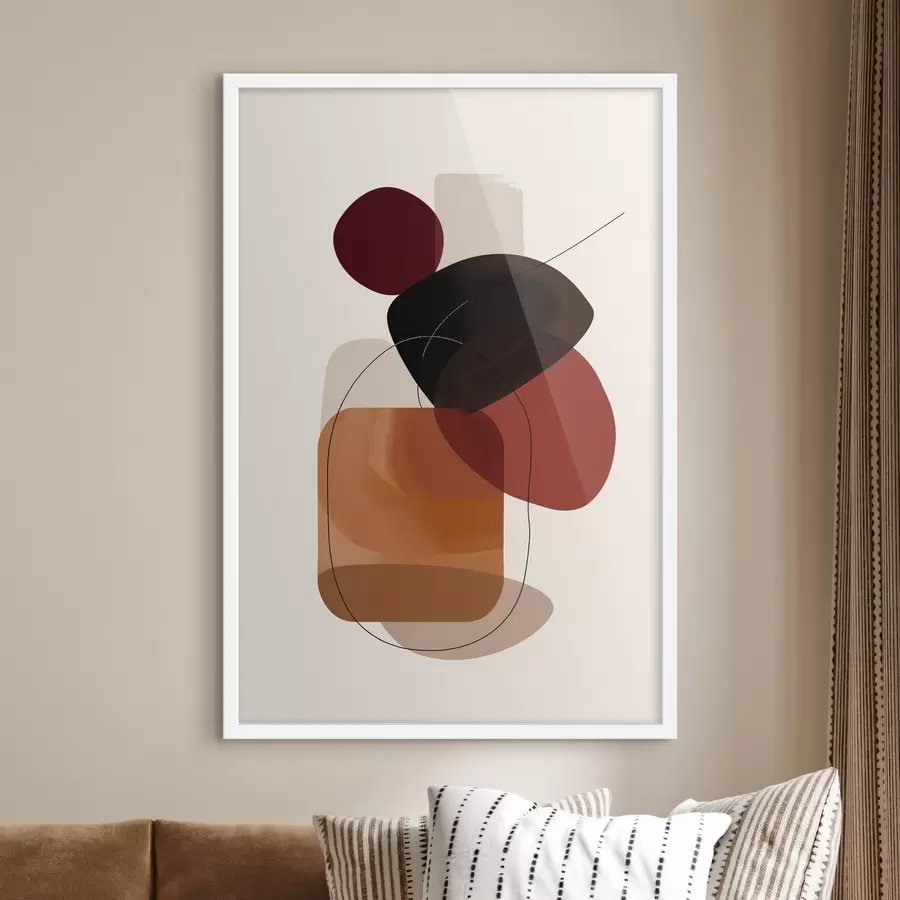 Papier peint Composition en palette vin et marron f44758