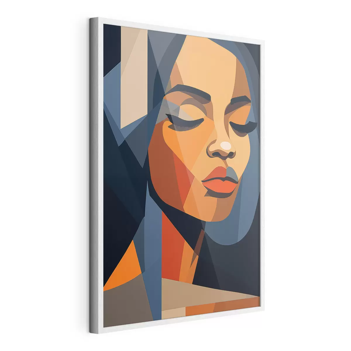 Poster Portrait graphique avec les yeux fermés f44760