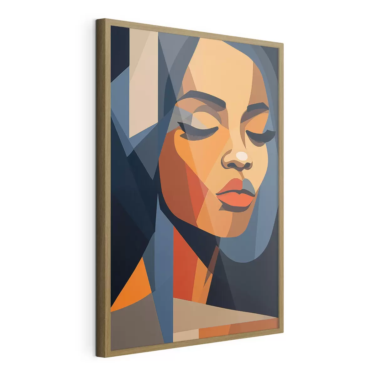 Poster Portrait graphique avec les yeux fermés f44760