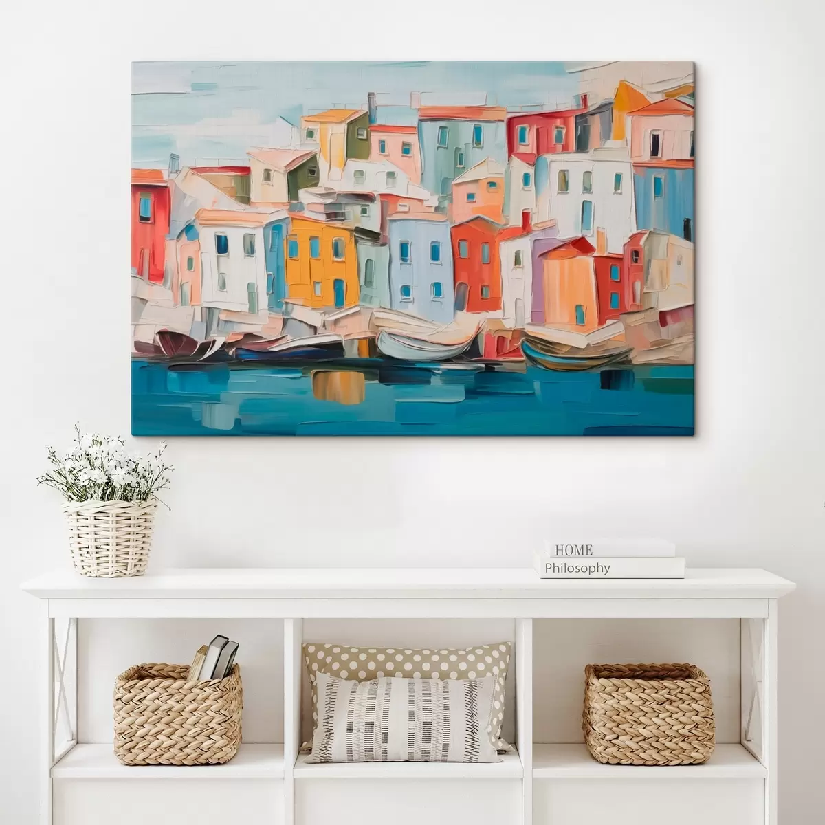Tableau Maisons de ville abstraites s44783