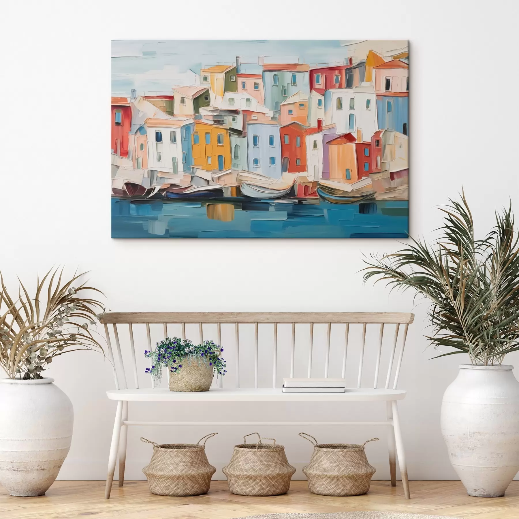 Tableau Maisons de ville abstraites s44783