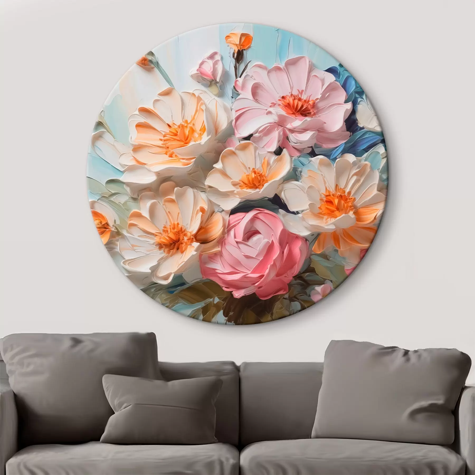 Papier peint Peinture d'imitation de fleurs lumineuses r44765