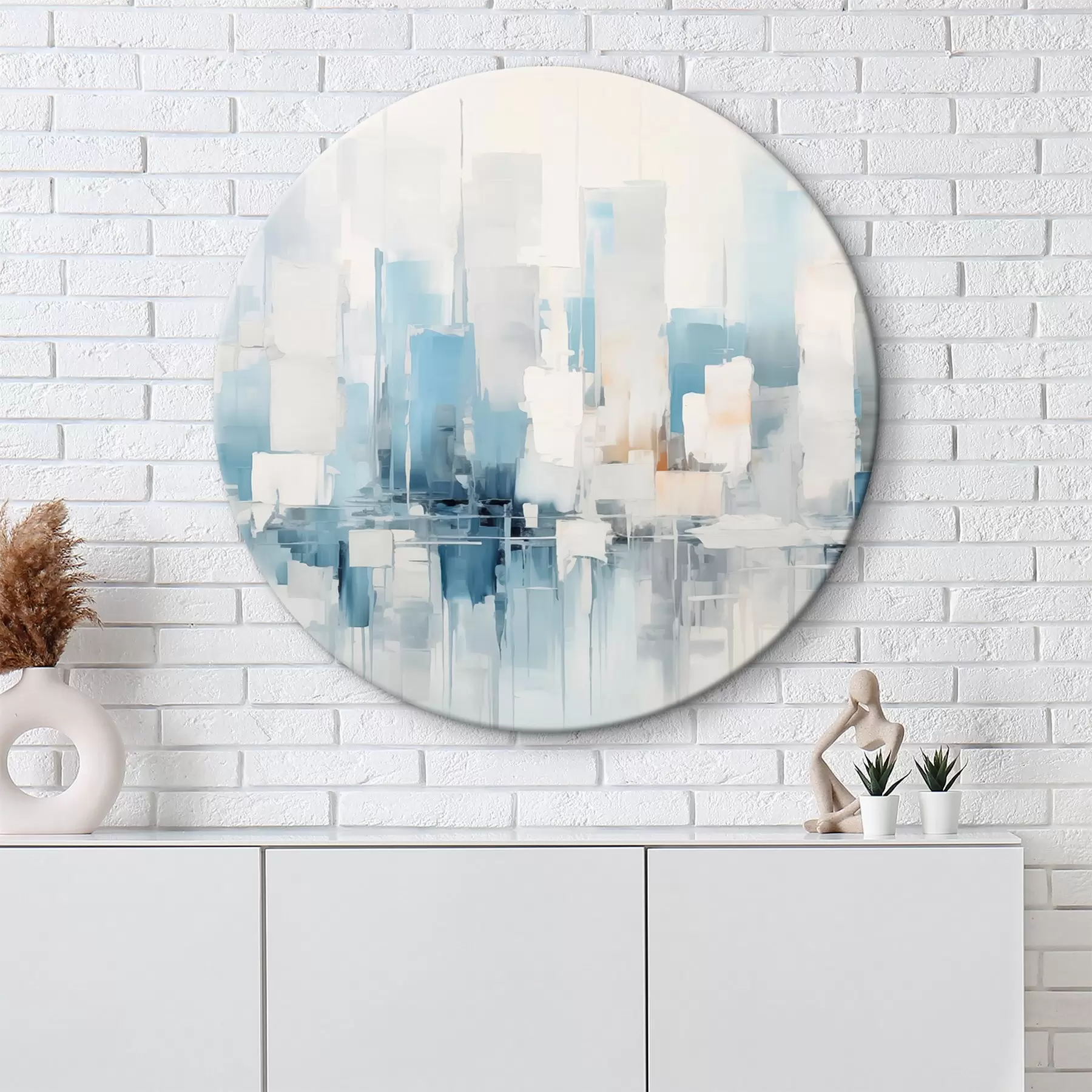Tableau Peinture abstraite imitant la ville r44768