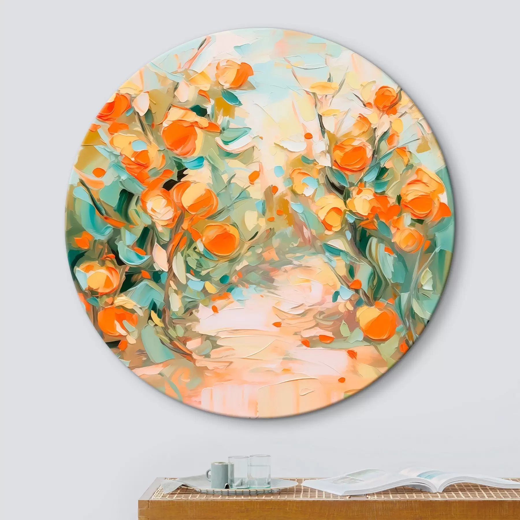 Tableau Peinture abstraite imitation orangeraie r44772