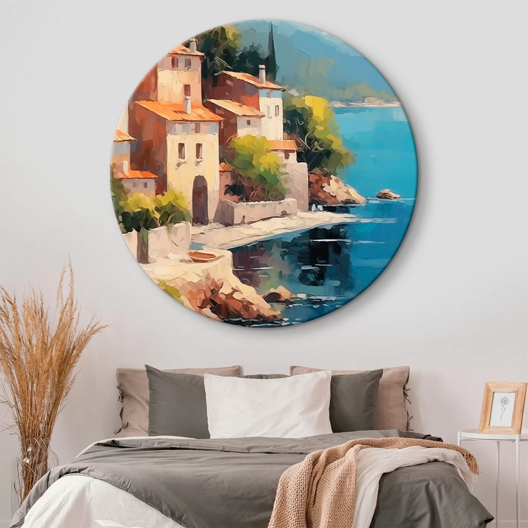 Tableau Maisons par la baie Imitation de la peinture r44773