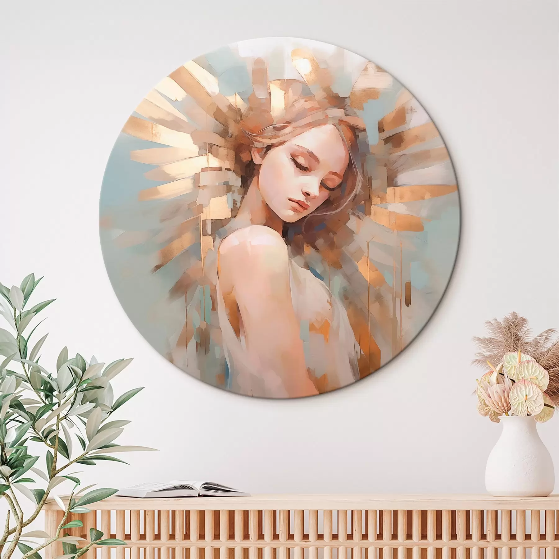 Tableau Portrait abstrait imitation peinture r44774