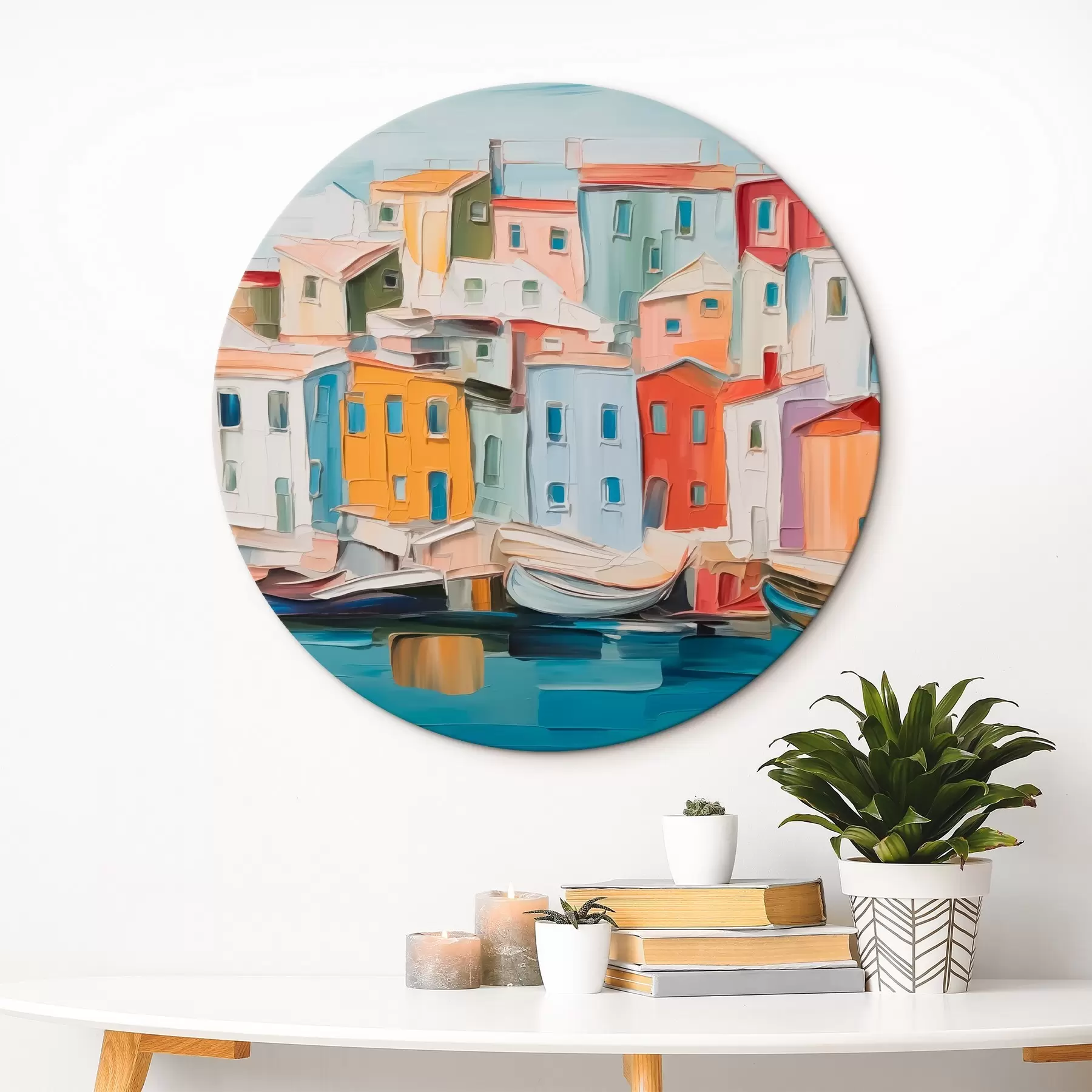 Tableau Maisons de ville abstraites r44783