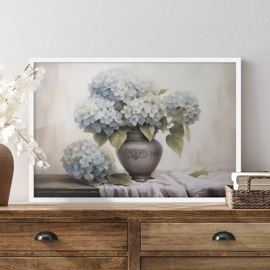 Papier peint Fleurs d'hortensia dans un vase f44771