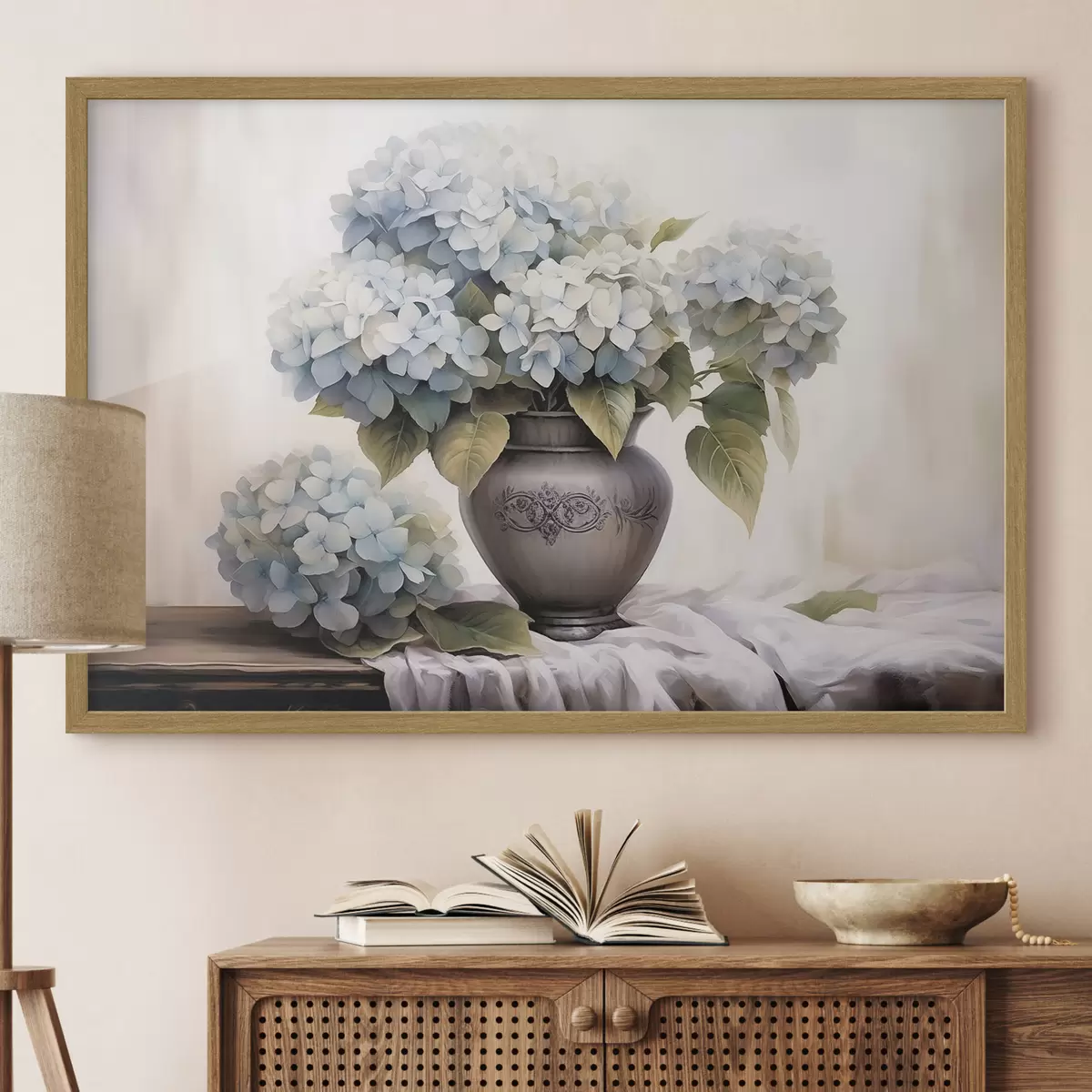 Poster Fleurs d'hortensia dans un vase f44771