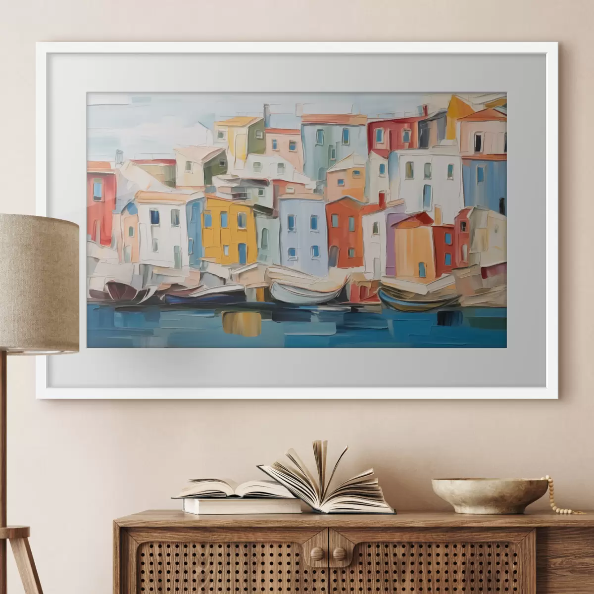 Poster Port aux mille couleurs f44783
