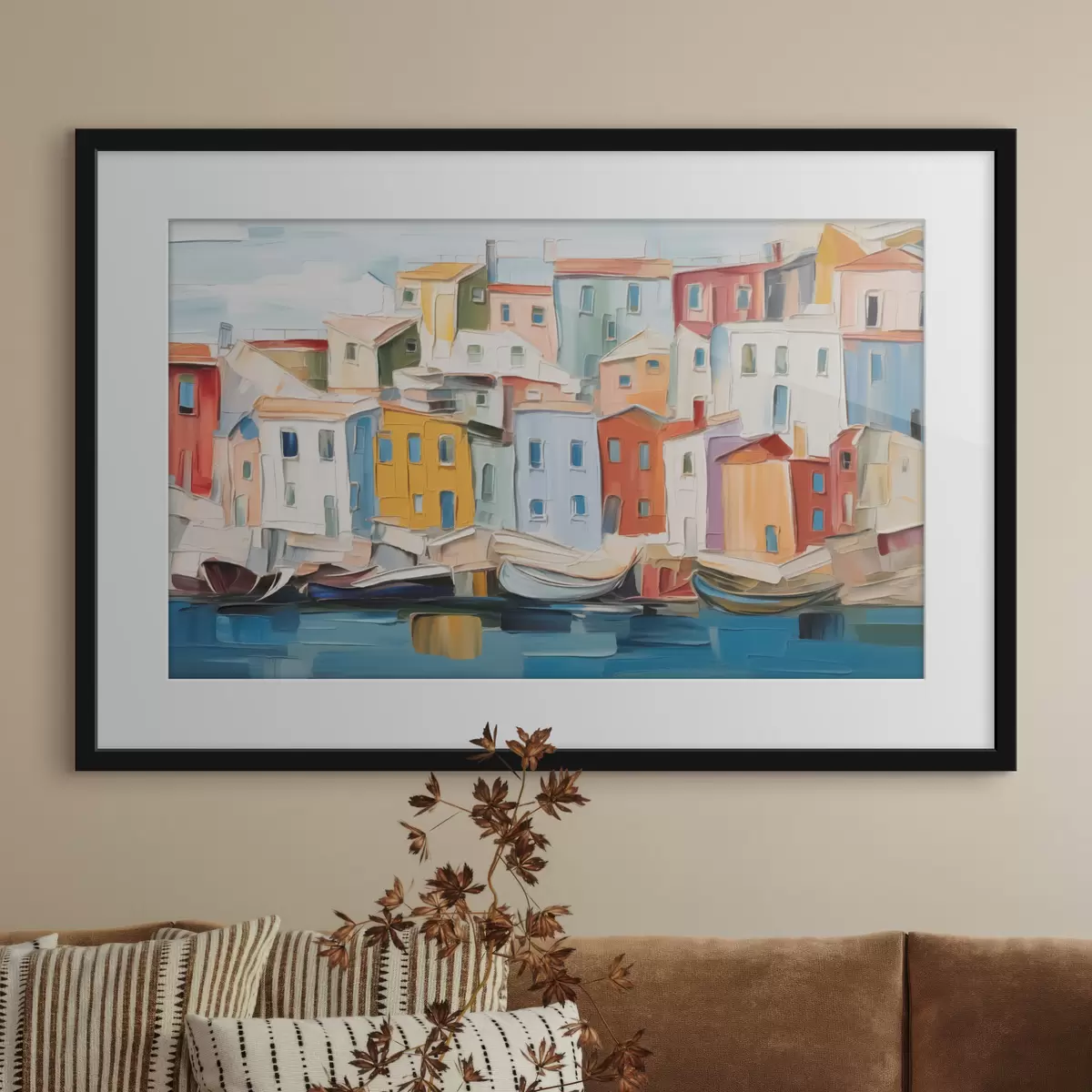 Poster Port aux mille couleurs f44783